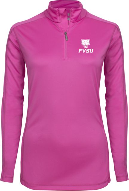 Fort Valley State Ladies Syntrel Interlock 1/4 Zip Primary Mark - ONLINE ONLY